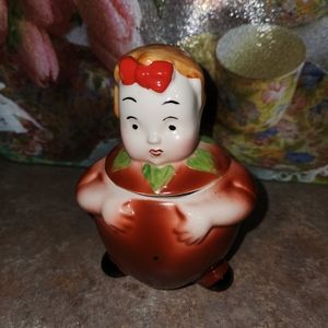 1942 PeeDee Fruit Orchard Kid Jam Pot Jar Home Decor Accent